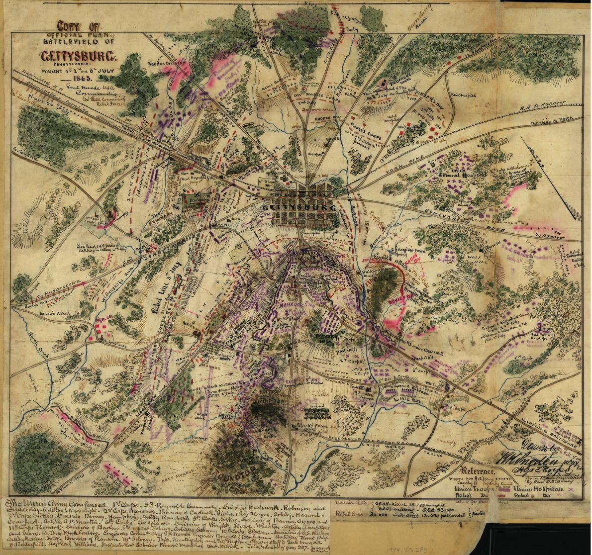Map of Gettysburg