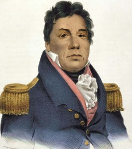 Drawing of Pushmataha in uniform