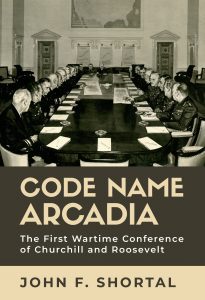 Book cover depicting military figures and men in suits sitting around a conference table