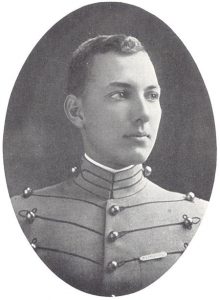 Luis Esteves in his West Point uniform looking to the right