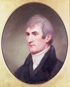 Meriwether Lewis, head and shoulders facing left. 