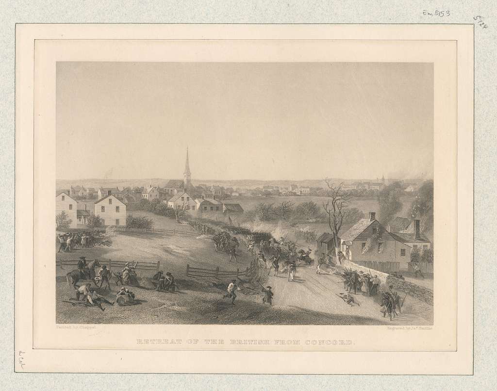 British: Retreat of the British. (The Miriam and Ira D. Wallach Division of Art, Prints and Photographs: Print Collection, New York Public Library Digital Collections)