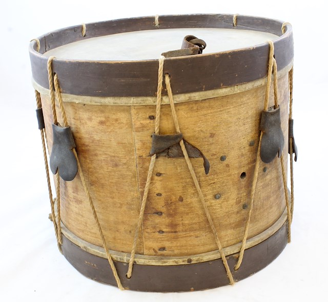 Small snare drum. Object ID DR9. Courtesy of The Fort Ticonderoga Museum Collection.