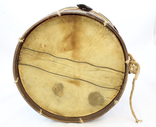 Small snare drum. Object ID DR9. Courtesy of The Fort Ticonderoga Museum Collection.