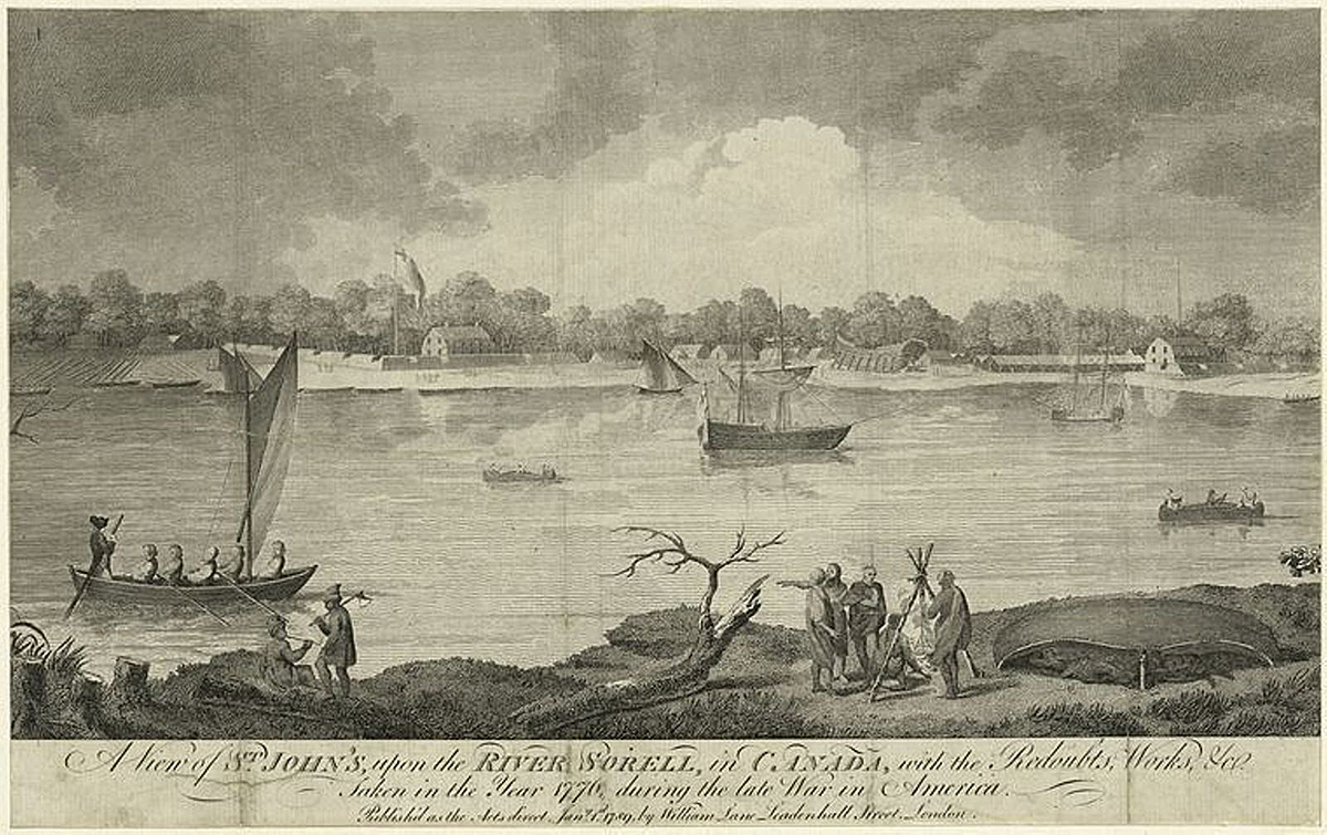 The Miriam and Ira D. Wallach Division of Art, Prints and Photographs: Print Collection, The New York Public Library. “A View of St. John’s upon the River Sorrell, in Canada” New York Public Library Digital Collections.