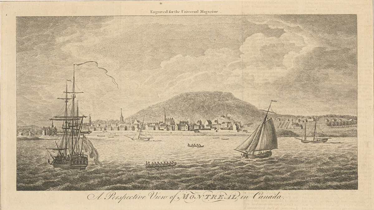 The Miriam and Ira D. Wallach Division of Art, Prints and Photographs: Print Collection, The New York Public Library. “A perspective view of Montreal in Canada.” New York Public Library Digital Collections.