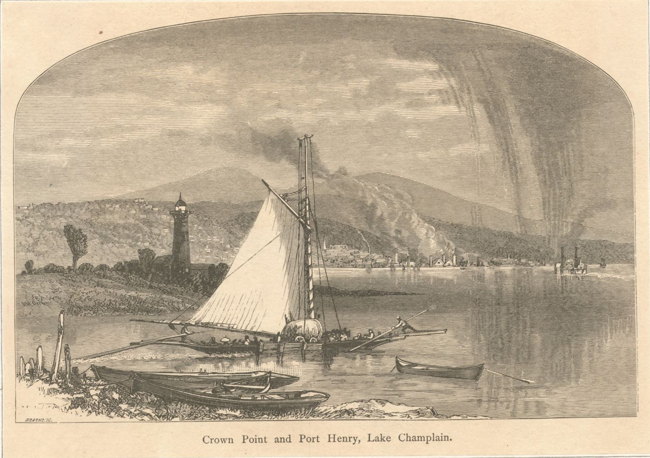 The Miriam and Ira D. Wallach Division of Art, Prints and Photographs: Print Collection, The New York Public Library. “Crown Point and Port Henry, Lake Champlain.” New York Public Library Digital Collections.