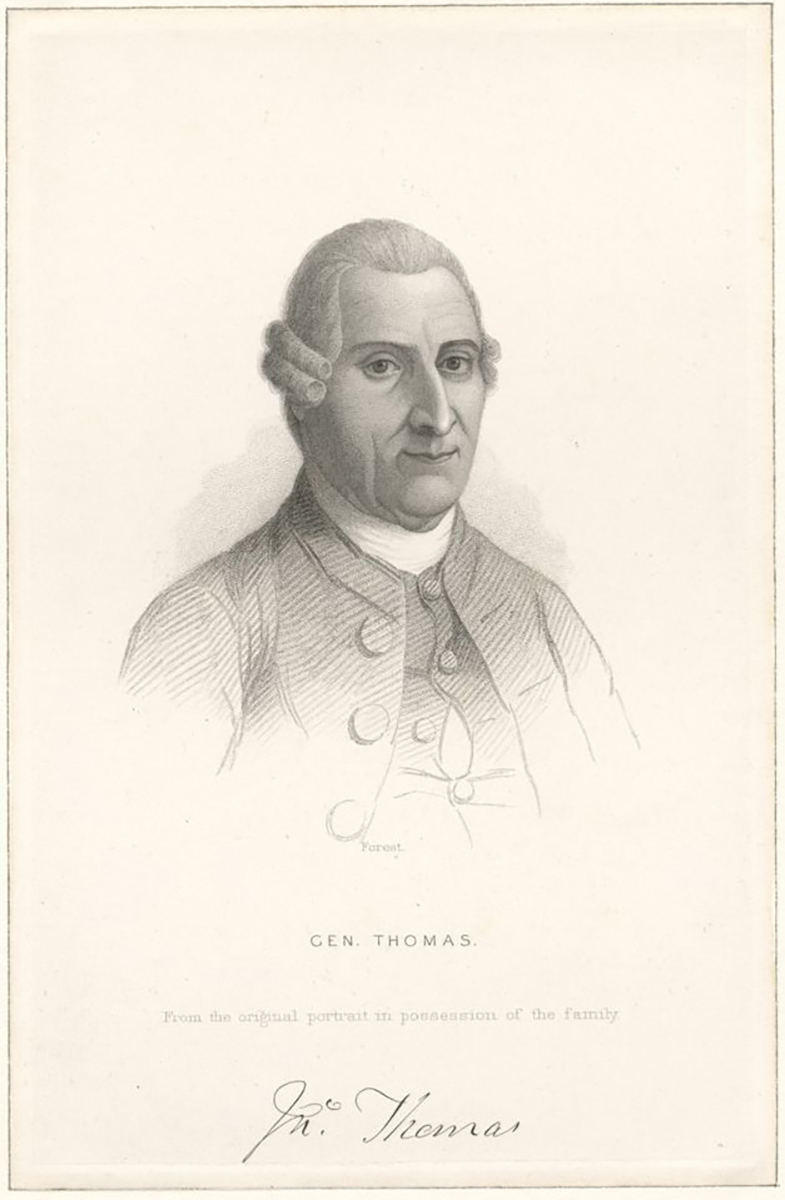 The Miriam and Ira D. Wallach Division of Art, Prints and Photographs: Print Collection, The New York Public Library. “Gen. Thomas.” The New York Public Library Digital Collections. 1765 – 1896.
