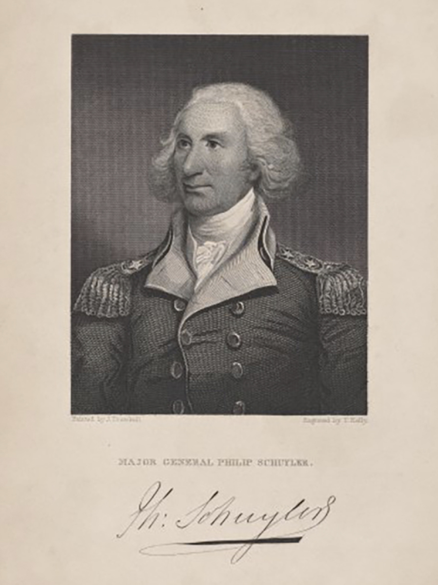 The Miriam and Ira D. Wallach Division of Art, Prints and Photographs: Print Collection, The New York Public Library. “Major General Philip Schuyler” New York Public Library Digital Collections.