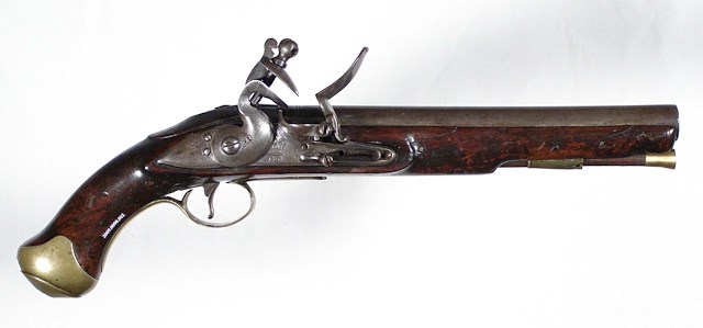 British Pattern 1759 Eliott’s Dragoon flintlock pistol for private service. Object ID 2009.0098.012. Courtesy of the Fort Ticonderoga Museum Collection.