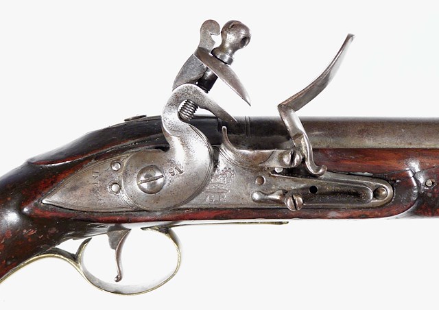 British Pattern 1759 Eliott’s Dragoon flintlock pistol for private service. Object ID 2009.0098.012. Courtesy of the Fort Ticonderoga Museum Collection.