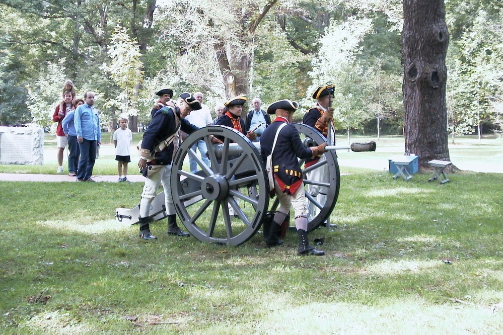 The Guilford Courthouse Artillery Crew presents interpretive programs for park visitors. Courtesy of the National Park Service.