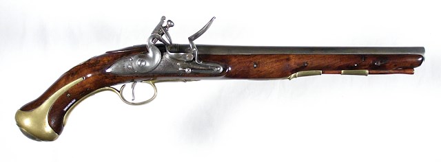 Britih Pattern 1759/81 Land Service flintlock pistol. Object ID 2009.0098.029. Courtesy of the Fort Ticonderoga Museum Collection.