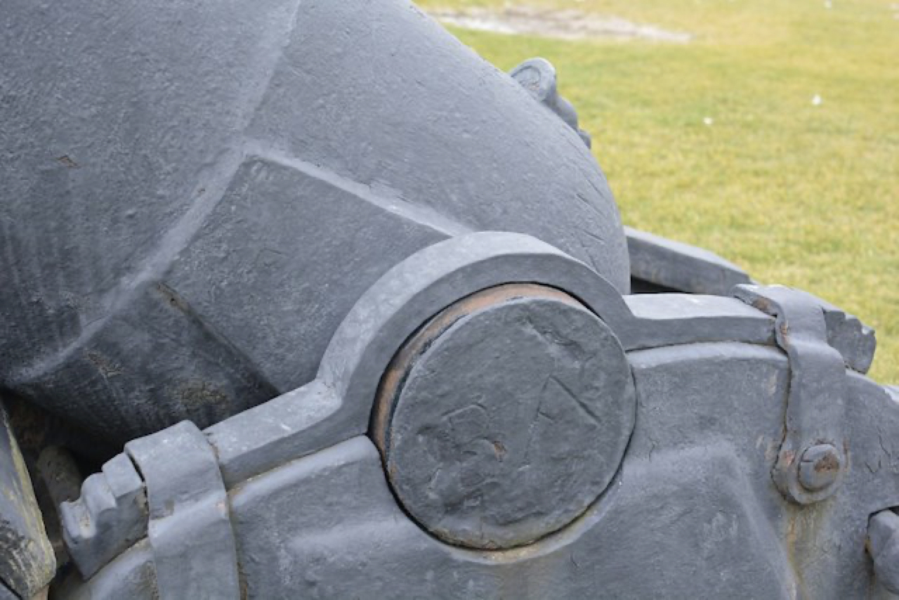 French iron 12-pouce mortar. This iron mortar was one of twenty four made at the la Ruelle foundry in France specifically for colonial service in 1772. Object ID 1999.1267. Courtesy of the Fort Ticonderoga Museum Collection..