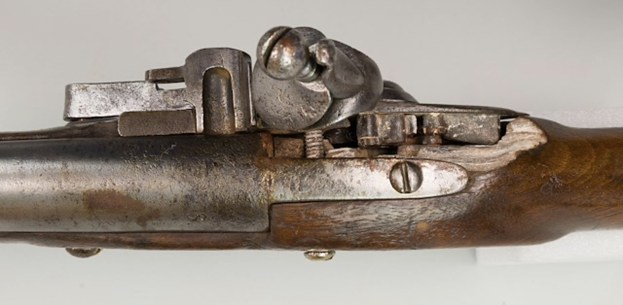 French Model 1766 Infantry Musket with wood stock and steel furniture. Object ID FT.74-58. Courtesy of the Fort Ticonderoga Museum Collection.