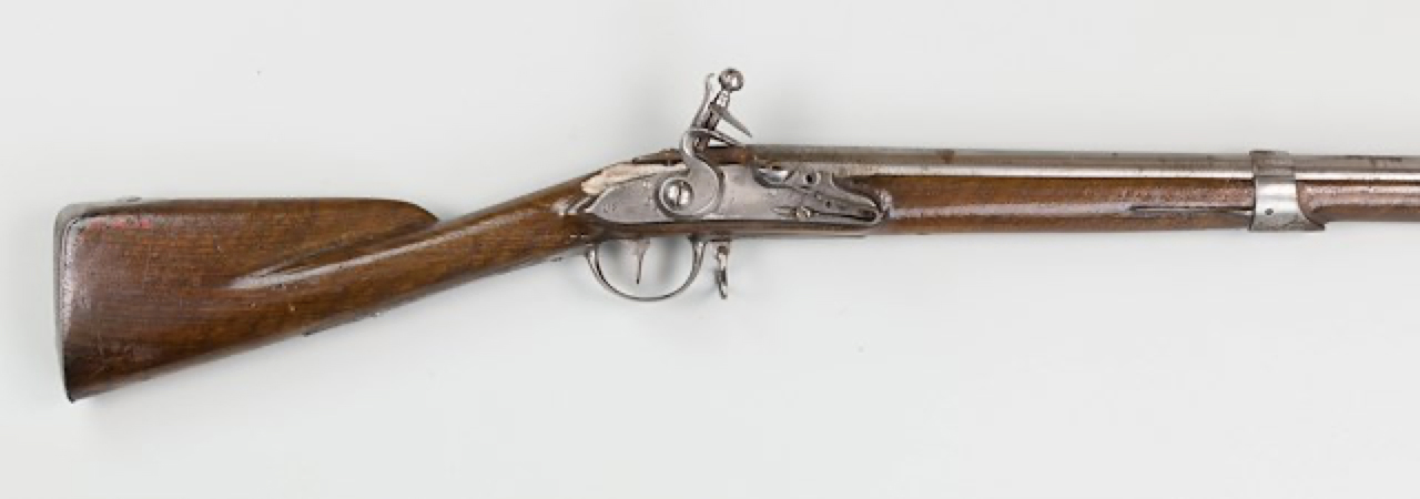 French Model 1766 Infantry Musket with wood stock and steel furniture. Object ID FT.74-58. Courtesy of the Fort Ticonderoga Museum Collection.