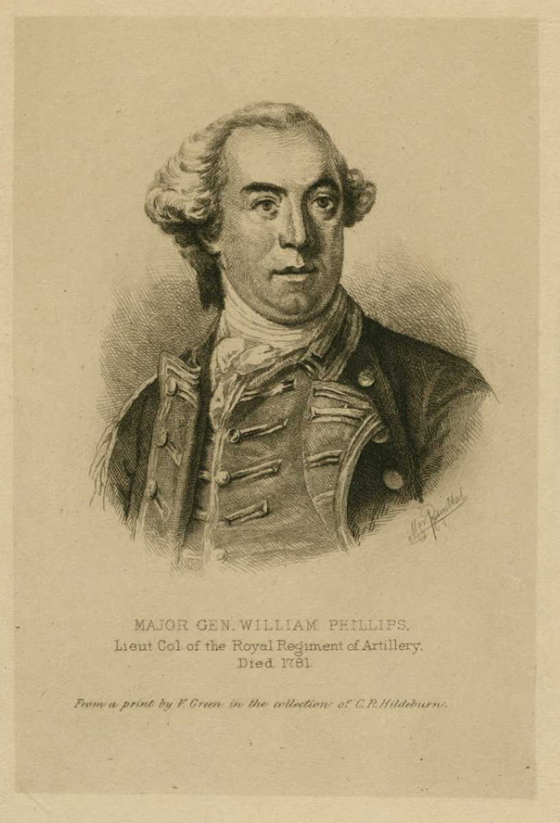 The Miriam and Ira D. Wallach Division of Art, Prints and Photographs: Print Collection, The New York Public Library. “Major General William Phillips.” New York Public Library Digital Collections.