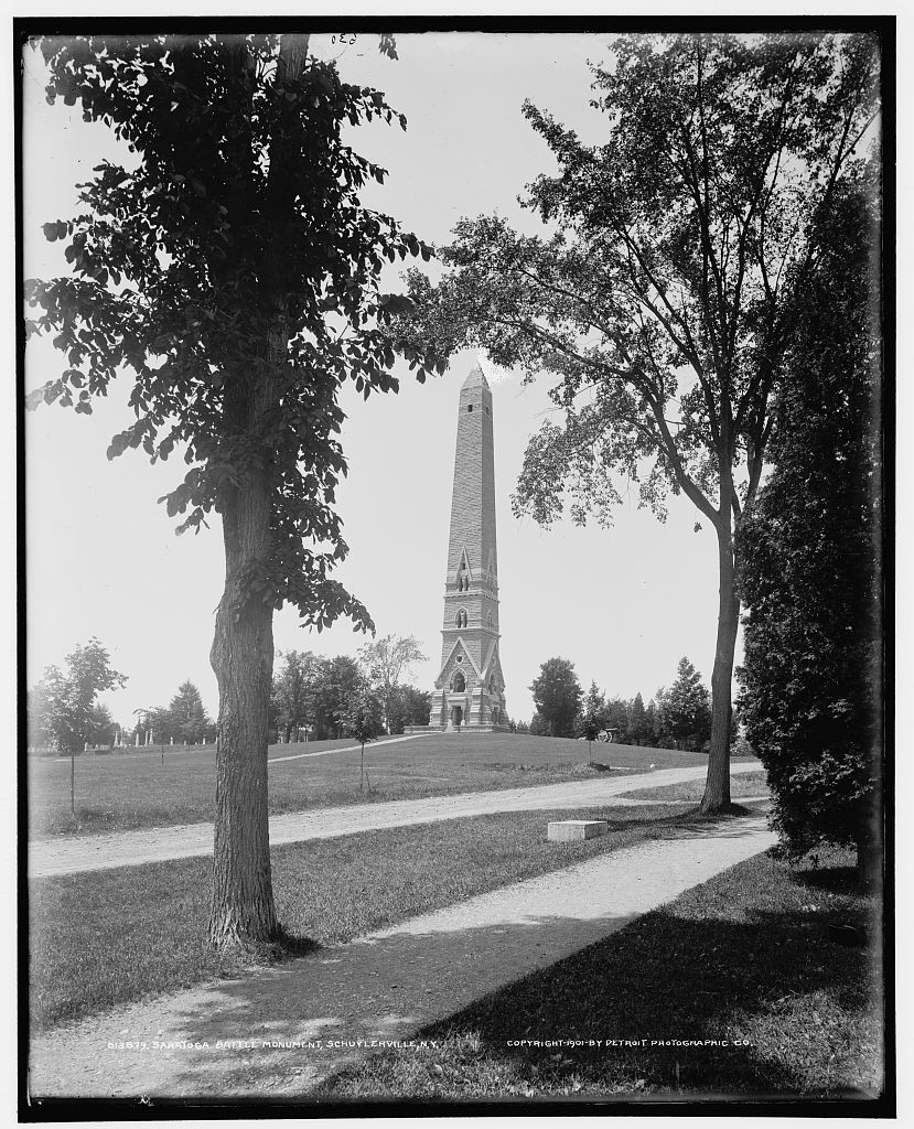 Detroit Publishing Co., Copyright Claimant, and Publisher Detroit Publishing Co. Saratoga Battle Monument, Schuylerville, N.Y. New York United States New York State Schuylerville, ca. 1901. Photograph. Library of Congress.