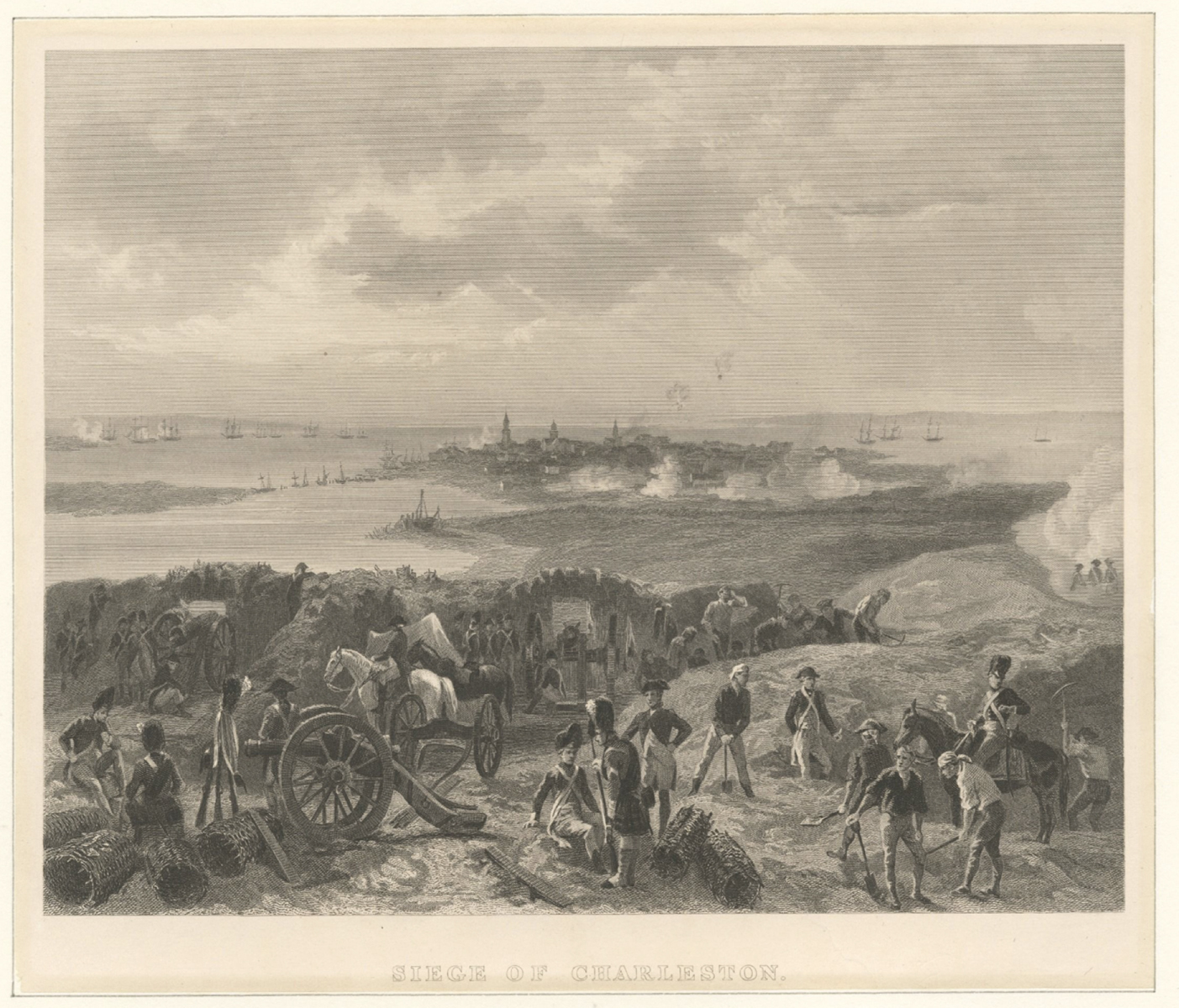 The Miriam and Ira D. Wallach Division of Art, Prints and Photographs: Print Collection, The New York Public Library. “Siege of Charleston” New York Public Library Digital Collections.