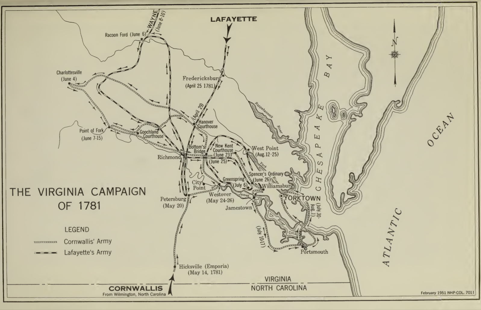 Charles E. Hatch, Jr. “Yorktown and the Siege of 1781.” National Park Service, 1954, p. 5.
