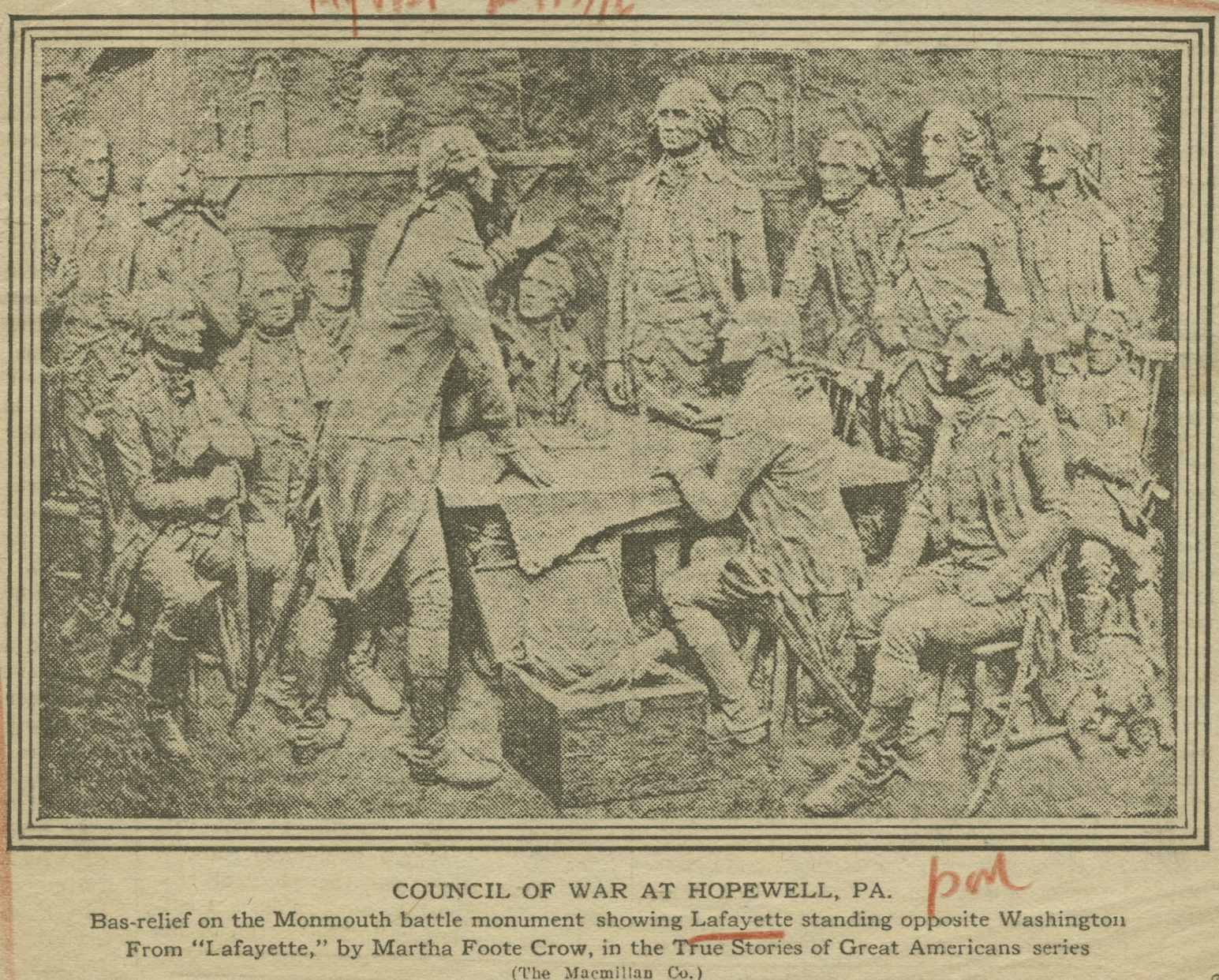 The Miriam and Ira D. Wallach Division of Art, Prints and Photographs: Print Collection, The New York Public Library. “Council of war at Hopewell, PA….” New York Public Library Digital Collections.