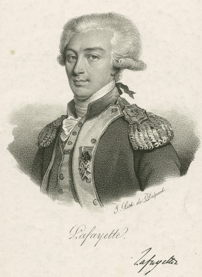 The Miriam and Ira D. Wallach Division of Art, Prints and Photographs: Print Collection, The New York Public Library. “Lafayette. Lafayette [facsimile signature]” New York Public Library Digital Collections.