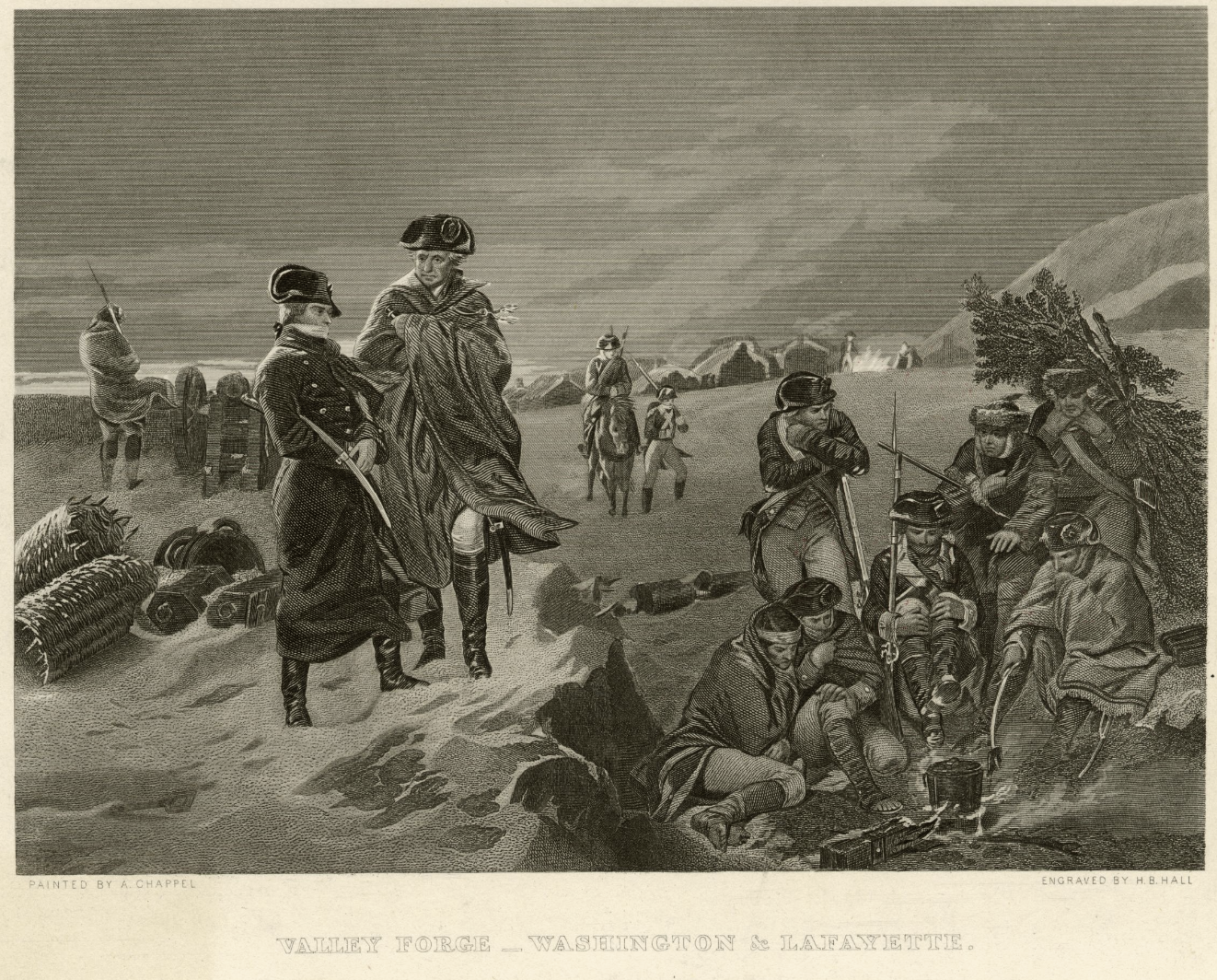 The Miriam and Ira D. Wallach Division of Art, Prints and Photographs: Picture Collection, The New York Public Library. “Valley Forge: Washington & Lafayette” New York Public Library Digital Collections.
