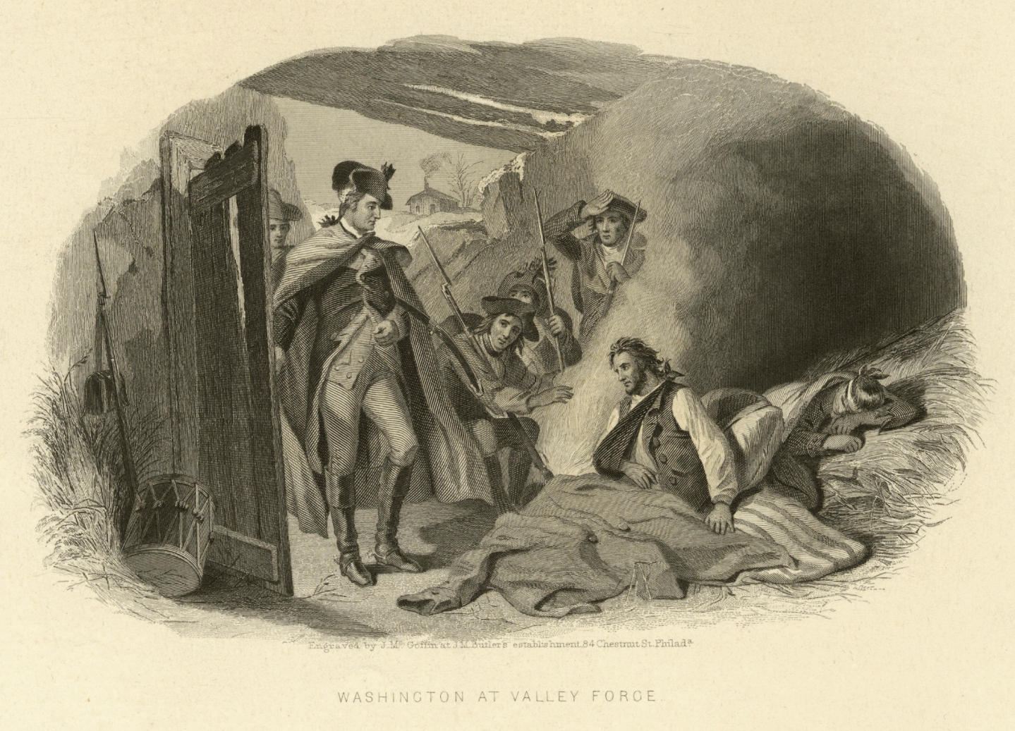 The Miriam and Ira D. Wallach Division of Art, Prints and Photographs: Picture Collection, The New York Public Library. “Washington at Valley Forge” New York Public Library Digital Collections.