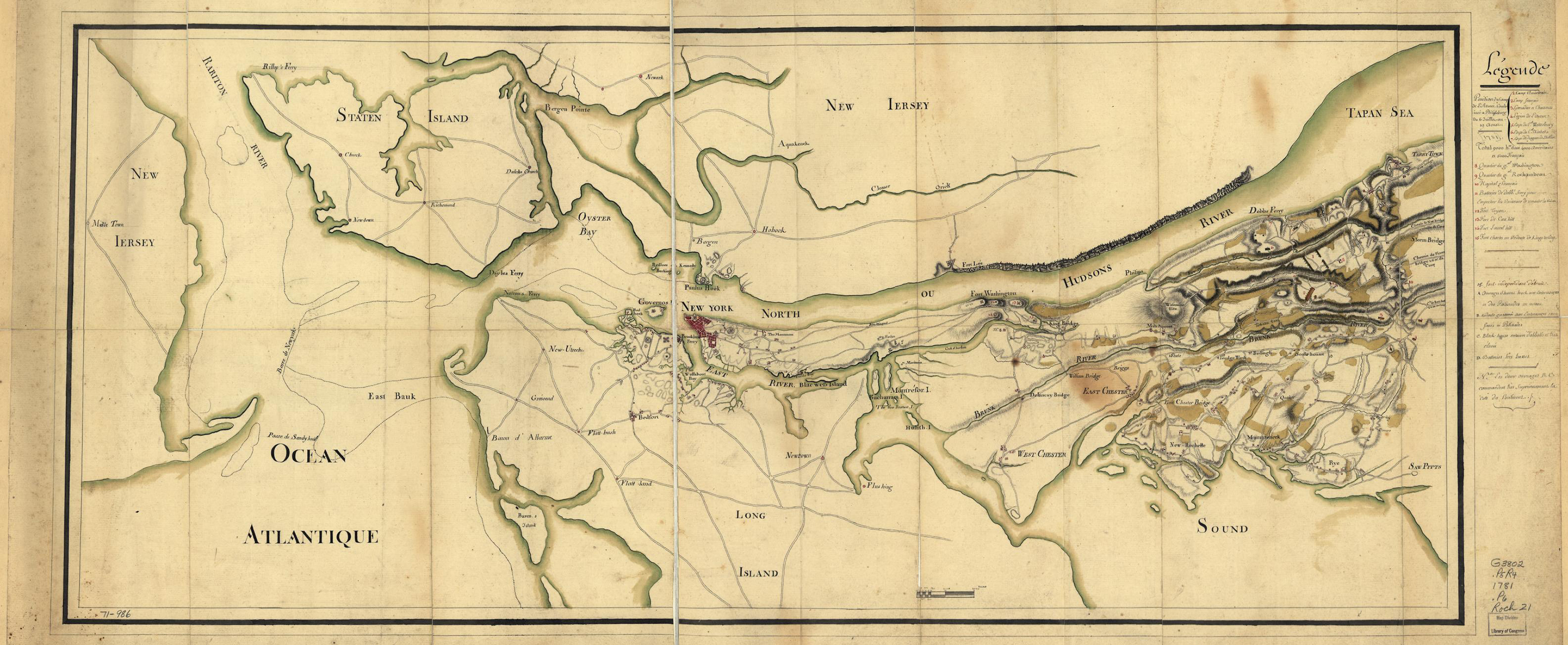 Position du camp de l’armée combinée a Philipsburg du 6 juillet au 19 aoust. [1781] Map. Library of Congress.